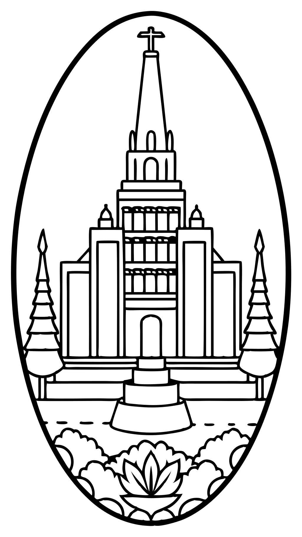 coloriages de temple LDS gratuits